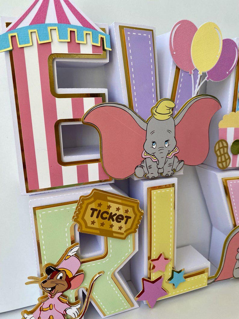 Dumbo 3D Letters, Dumbo Party Decor - Etsy