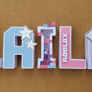 Roblox 3D Letters: Customizable Gaming Party Decor, Cake Topper