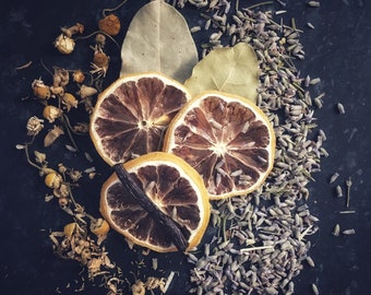 Relaxing Simmer Pot Blend, Chamomile Lavender Lemon Simmer Pot Blend, Mini Simmer Pot Kit, Small Stovetop Potpourri, Calming Herb Blend