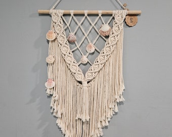 Seashell wall hanging