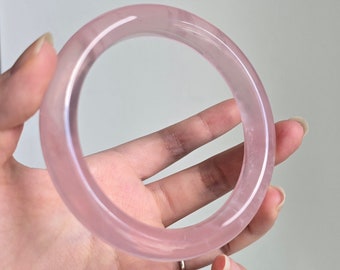 Rose Quartz Bangle Size 65mm Heart Chakra High Quality