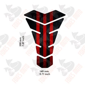 Naklejka uniwersalna 3D na zbiornik paliwa w kolorze czerwonym do motocykla lub trójkołowca, odporna na warunki atmosferyczne, osłona zbiornika w kształcie kopuły