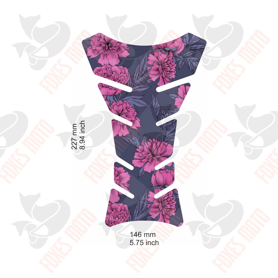 BIKE-label Tankpad 3D Racing Black Pink Kompatibel Für