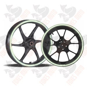 Stickers muraux phosphorescents universels pour jantes de moto, autocollants photolumineux, graphiques de haute qualité