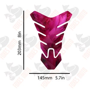 Adesivo universale Feathers 3D per protezione serbatoio serbatoio per moto o triciclo, resistente alle intemperie