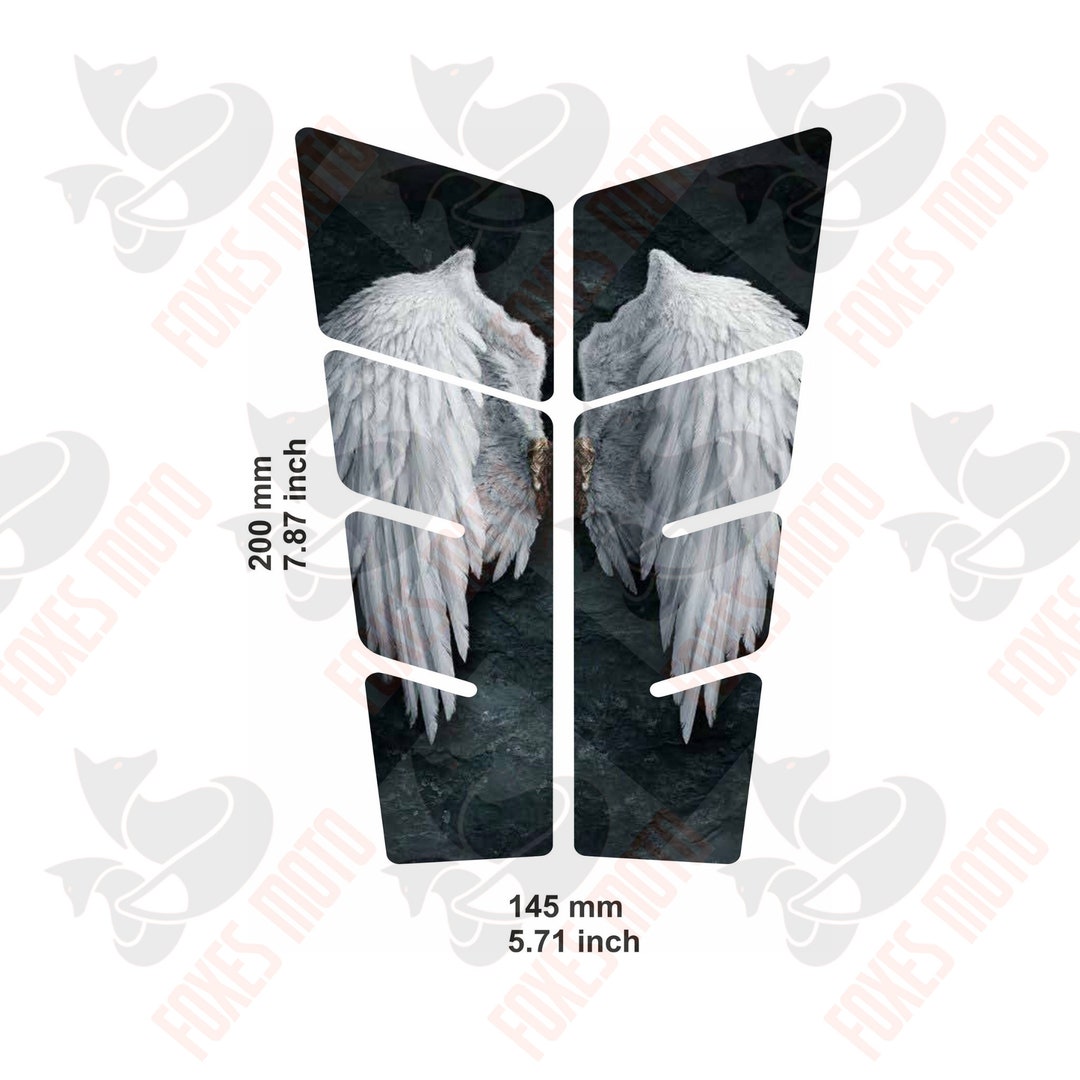 Angel Wings Universal 3D Tank Pad Sticker Decal for Motorcycle or Trike ...