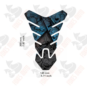 Sticker autocollant de protection de réservoir 3D universel dessin animé pour réservoir de moto ou de tricycle abstrait protecteur de réservoir bombé résistant aux intempéries