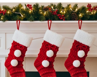 Weihnachtsstrumpf Häkelanleitung PDF - Weihnachtsstrumpf im Weihnachtsstil