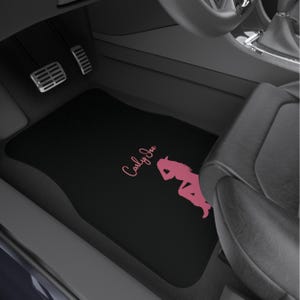 Custom Floor Mats, Cowgirl Car Mats, Personalized Pink Car Accessories, Interior Auto Decor, New Driver Gift, Sweet 16 Gift, Country Style