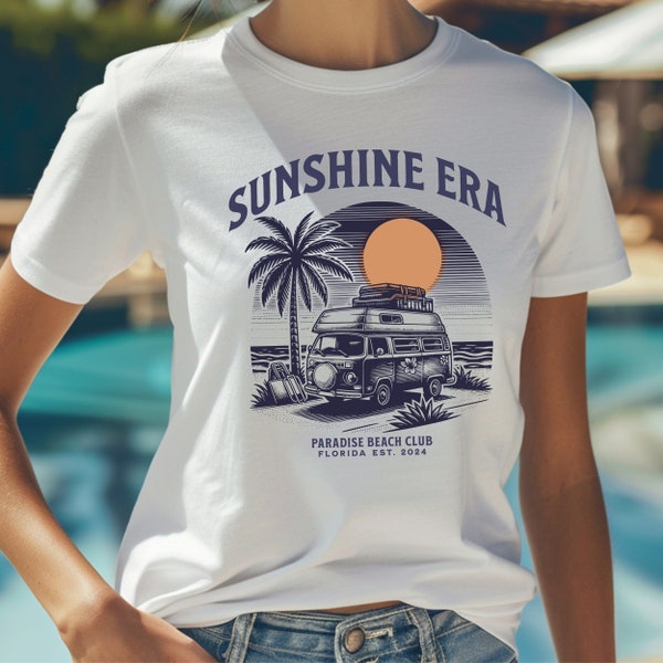 Sunshine Era Summer Vibes Zustand T-Shirt | Paradise Beach Club Shirt, Sommer Abenteuer Shirt, Paradise Beach Tshirt, Beach Vibes