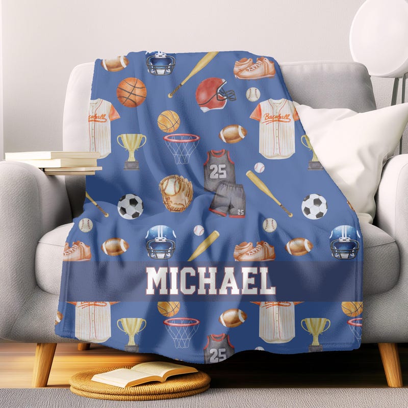 Personalized Sport Quilt/Fleece Blanket - Best Gift For Sport Lovers