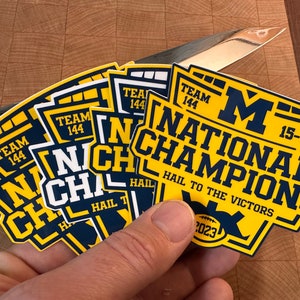 Michigan Wolverine National Champions Customized Decals