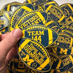 Michigan Wolverines Perfect Season Championship Stickers