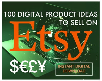 Lijst met 100 digitale productideeën voor Etsy (pdf-download)