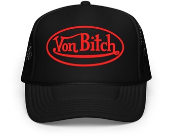 Von Dutch リバースロゴ ベルベット トラッカー キャップY2K 今だけ！Von Dutch リバースロゴ ベルベット トラッカー