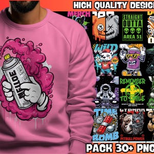 30+ Urban Design – Premium Casual Style Design Packs, Trendy T-shirt Design Pack, Pop Culture, Urban Wear, T-shirt Prints Design.