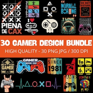 Retro Gaming Graphic Designs: PNG JPG Bundle 300 (commercial use)