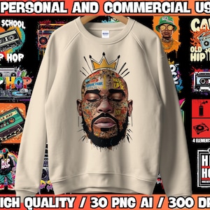 Hip Hop SVG-Designs Grafiken: Urban Street Kultur PNG (kommerzielle Nutzung)