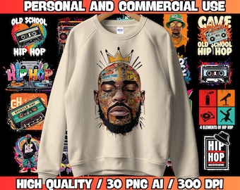 Hip Hop Svg designs Graphics: Urban Street Culture PNG (commercial use)