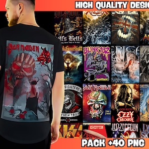 Rock T-Shirt Design Pack: Urban Clothing Graphics (PNG Files, Digital Download) V2