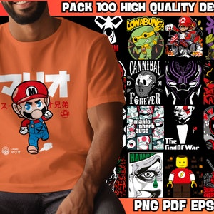 100 Animated Urban Designs - Premium Casual Style Design Packs, Trendy T-shirt Design, Urban Design, Superhero Design, Kids, Urban Wear.
