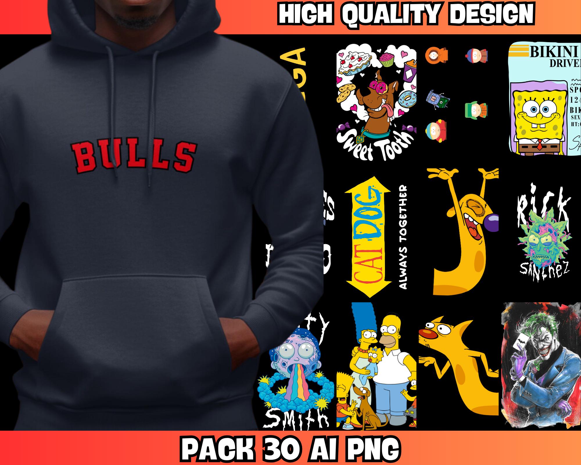 Animated Urban Designs: T-Shirt Graphics, Superhero Clipart (30 PNG & AI Files) (Digital Download)