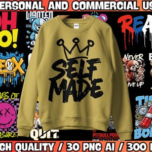 30 Urban T-Shirt Design Pack: Pop Culture PNG AI Files