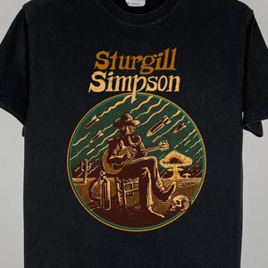 Vintage T-shirt met afbeelding van Sturgill Simpson: Cuttin&#39; Grass Vol. 1
