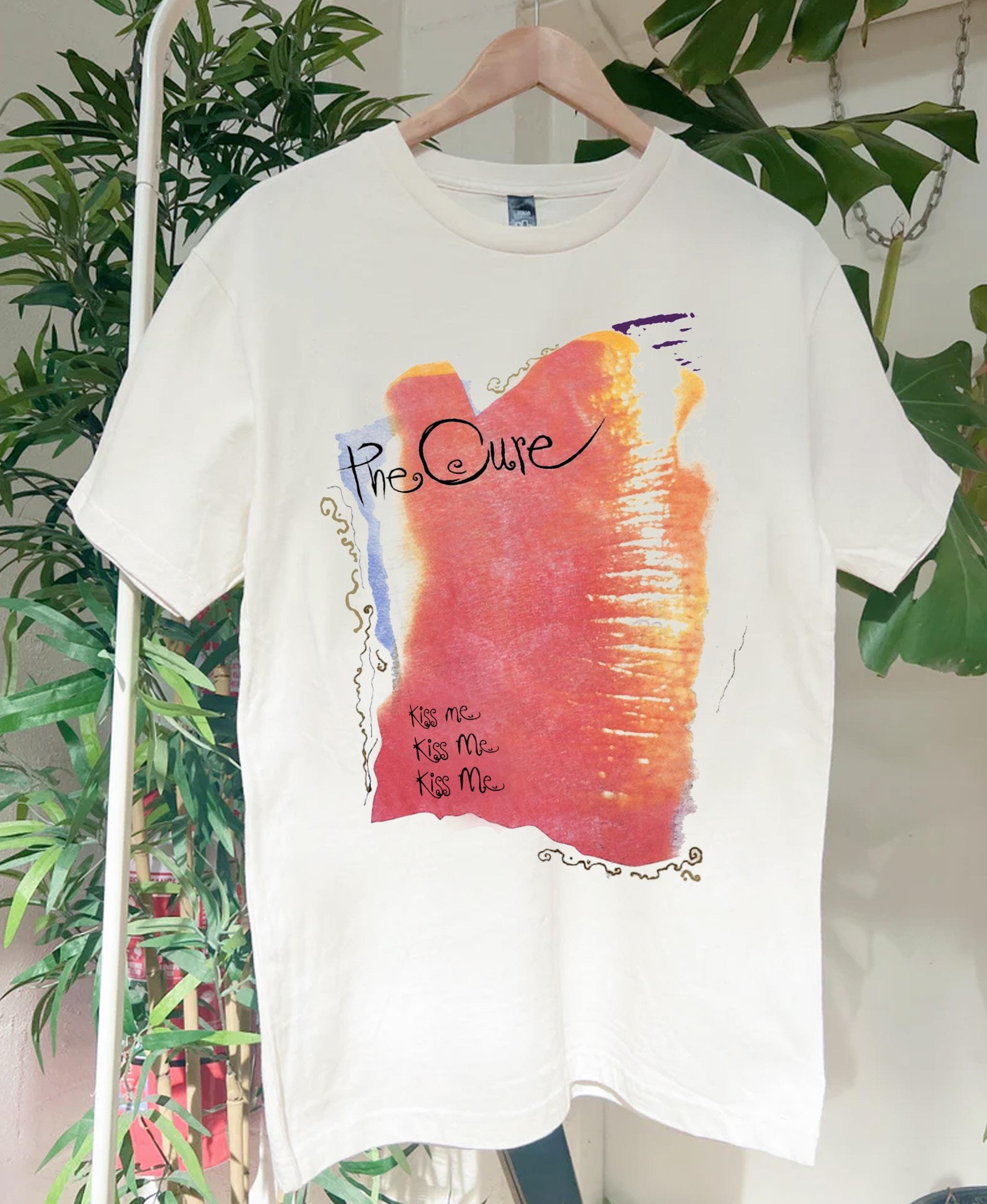 80s The Cure Kiss Me Tシャツ SMITHS CULT The Cure Kissing Tour 1987 Kiss Me Vintage 80s Tshirt, the