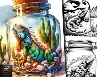 59 páginas para colorir de jarras de lagartos, livro para colorir jarras de lagartos, fantasia em tons de cinza para colorir de répteis para adultos e crianças Baixar PDF para impressão