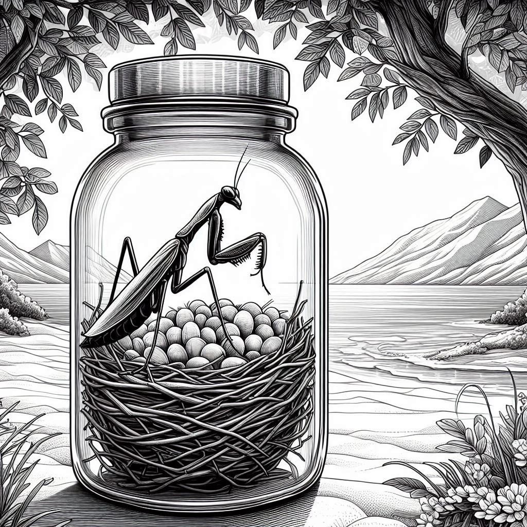 54 Malvorlagen „Gottesanbeterin im Glas“, Malbuch „Gottesanbeterin“,  Fantasie zum Ausmalen von Insekten in Graustufen für Erwachsene und Kinder,  druckbares PDF - Etsy Österreich, image size:1024x1024