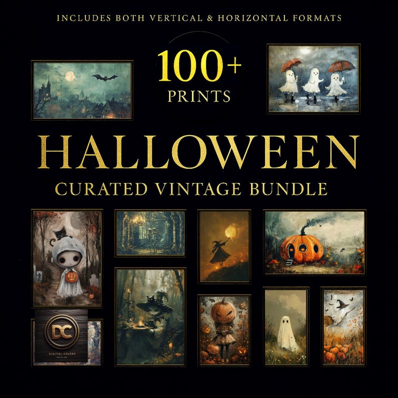Halloween Prints Mega Bundle | 100+ Gothic Wall Art | Spooky Fall Decor ...