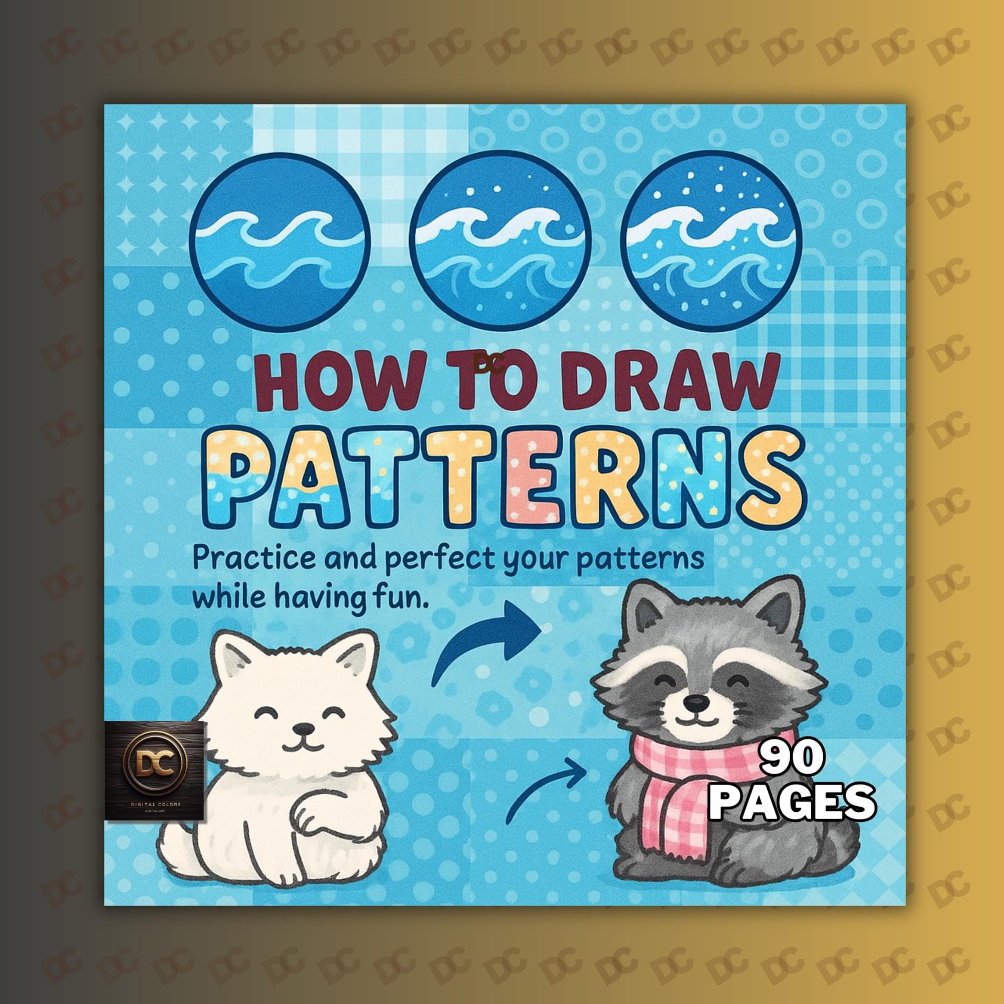 How to Draw Patterns Coloring Book – Bold & Easy Coco Wyo Style | 90 Pages Printable PDF + Procreate PNG