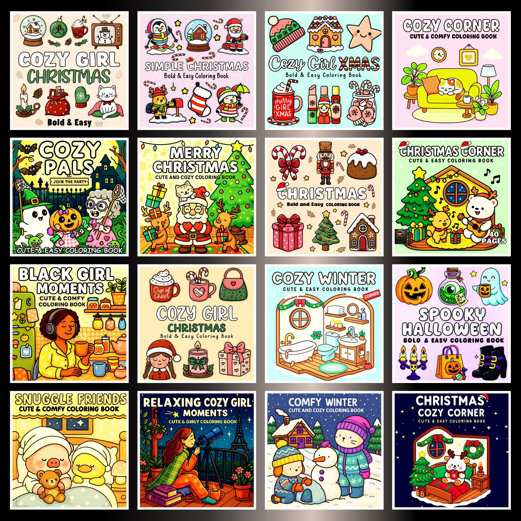 Coco Wyo Style Bundle Bold and Easy Coloring Book, 600 Simple Coloring ...