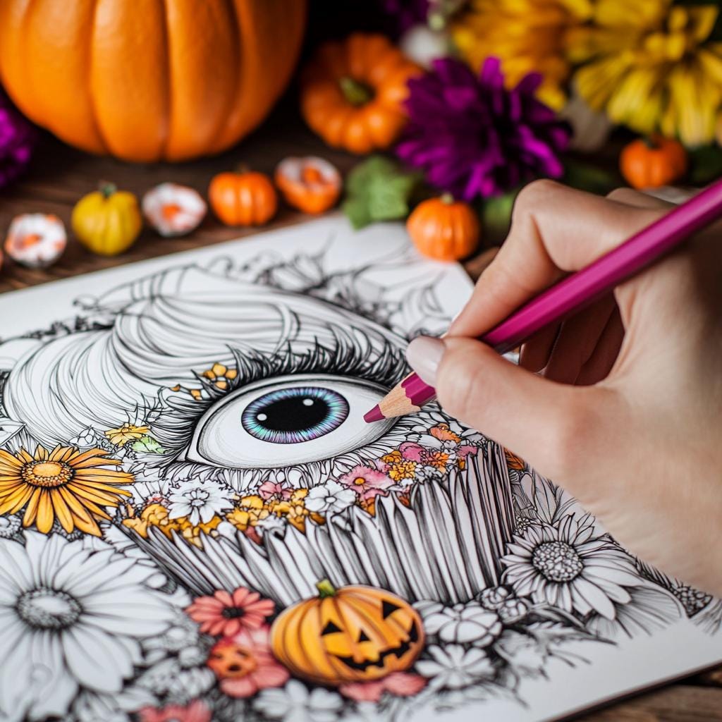 85 Halloween snoep kleurplaten, Spooky Halloween dessert kleurboek,  griezelige lekkernijen en cupcakes, enge snoep grijswaarden volwassen print  pdf - Etsy België, image size:1024x1024