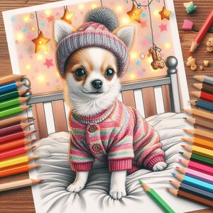 54 Chihuahua in a Cradle Coloring Pages, Dog Coloring Book, Dogs ...