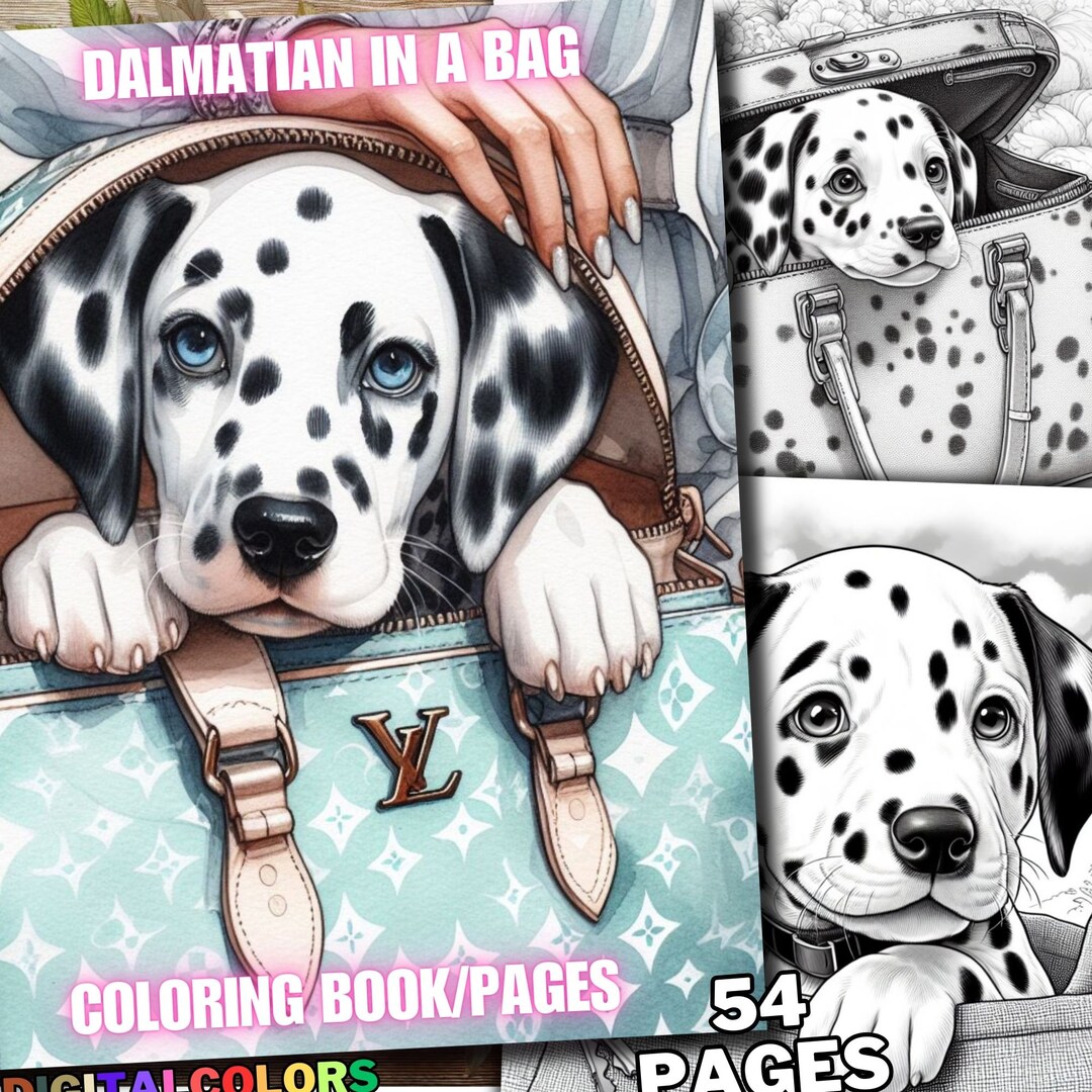 54 Dog Dalmatian in a Bag, Dogs Dalmatian in a Bag Coloring Book, Pages ...