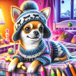 54 Chihuahua in a Cradle Coloring Pages, Dog Coloring Book, Dogs ...