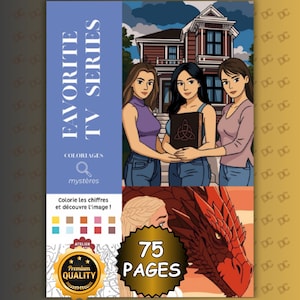 Mystery Coloring By Number TV Favorite Series Coloring Pages - PDF - Coloring Book, Coloring Mystery, By Numbers