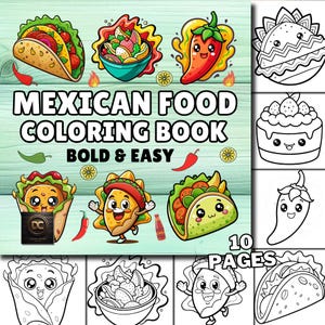 10 Coloring Pages, Pages coloring, Coloring Book, Mexican Food Coloring Book, Bold and Easy Coloring Pages Mexican Coloring Pages Simple Pdf