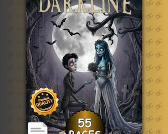 Mystery Coloring By Number Darkline, Coloring Book, Color by Dark Horror Numbers, Print & Use on Tablet, Spooky PDF, Best Quality, Russian Vol