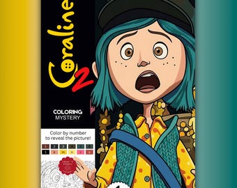 Coraline 2 Mystery Color by Number | Page 1 | 100% Hand-Drawn, Not AI | PDF + PNG