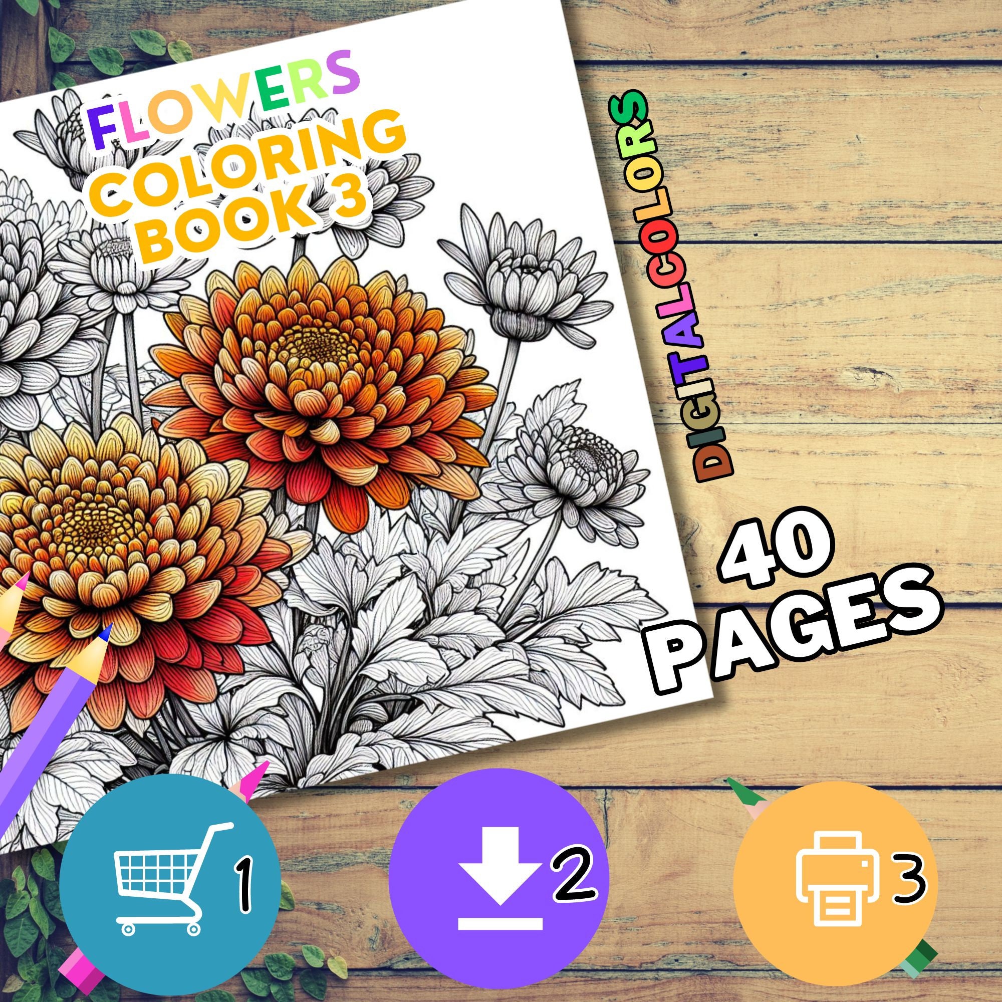 Flowers Coloring Pages, 40, Flowers Coloring Book, Beautiful High ...