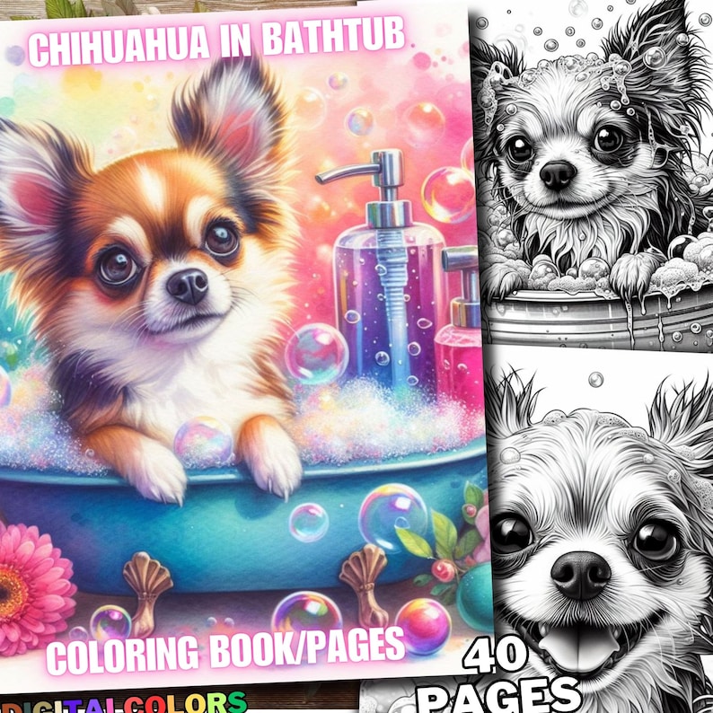40 Dog Chihuahua in Bathtub Coloring Pages, Dogs Chihuahua in Bathtub ...