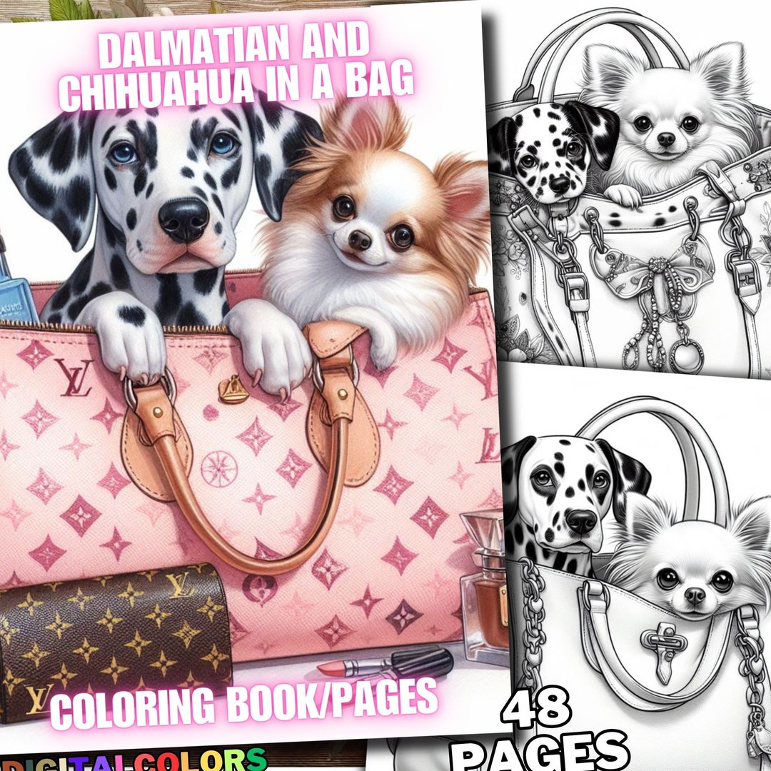 48 Dog Dalmatian and Chihuahua in a Bag Coloring Pages, Dogs Dalmatian ...