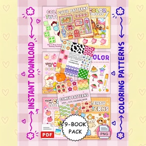Come disegnare motivi semplici: libro da colorare con disegni audaci (PDF + PNG)