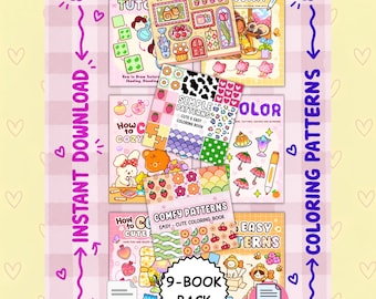 How to Draw Easy Patterns Coloring Book Pack & Bold Designs (PDF + PNG)