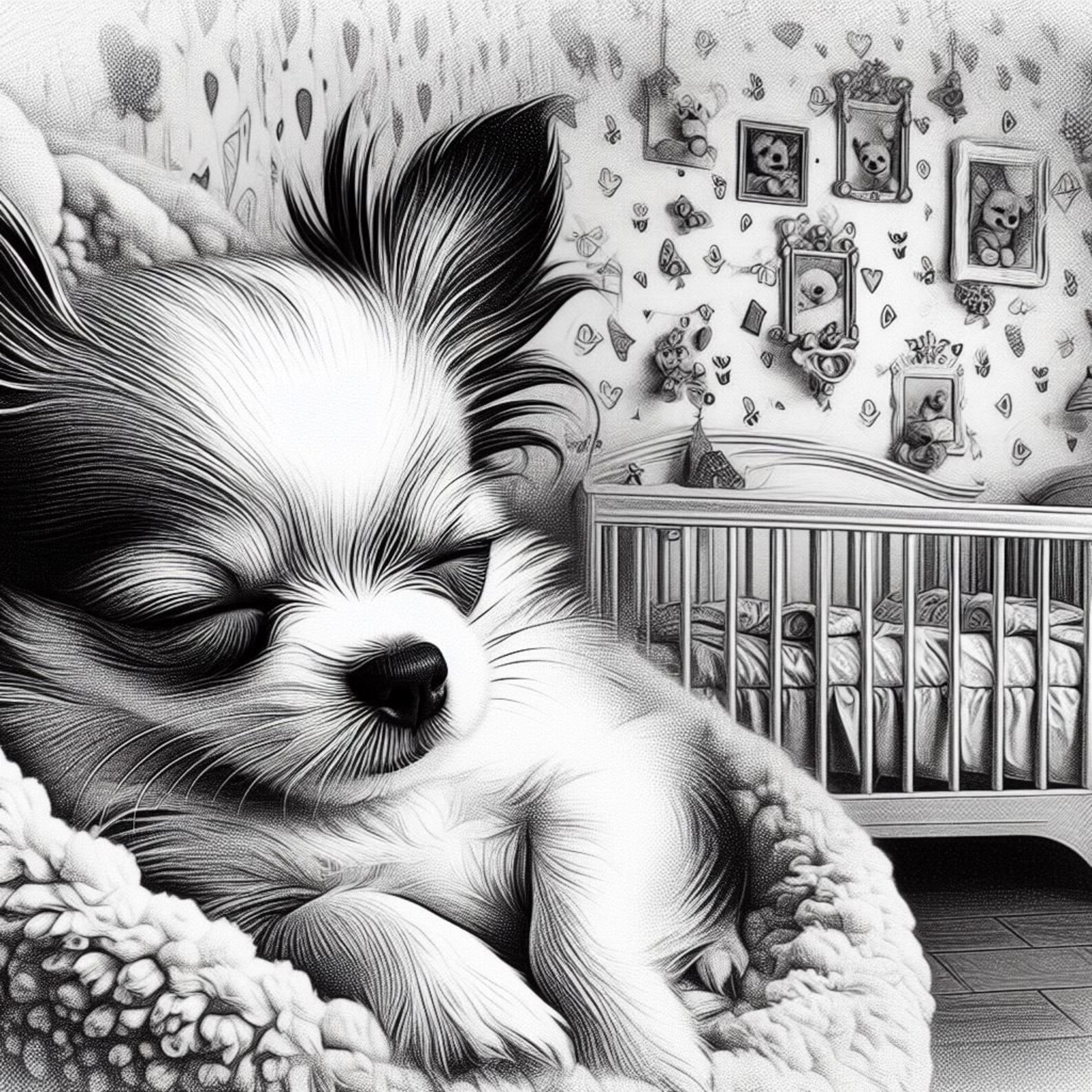 54 Chihuahua in a Cradle Coloring Pages, Dog Coloring Book, Dogs ...