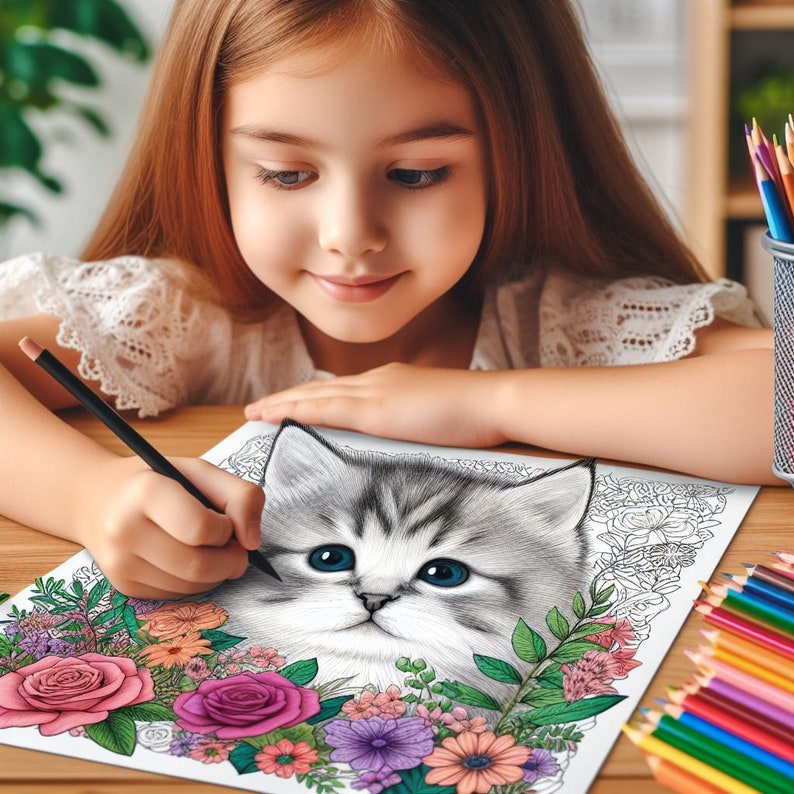45 Cat Coloring Book, Cat Coloring Pages, Sheets, Books, Cats, Animals