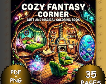 Livro de colorir Cantinho Aconchegante da Fantasia, Ousado e Fácil, Coco Wyo, Cantinho Aconchegante, Colorir Relaxante, Colorir para Imprimir, Colorir Aconchegante, Fantasia Aconchegante